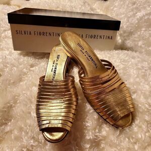 Silvia florentina carmelagold,old nappa sz.6 all leather originally 510.00$, NWT